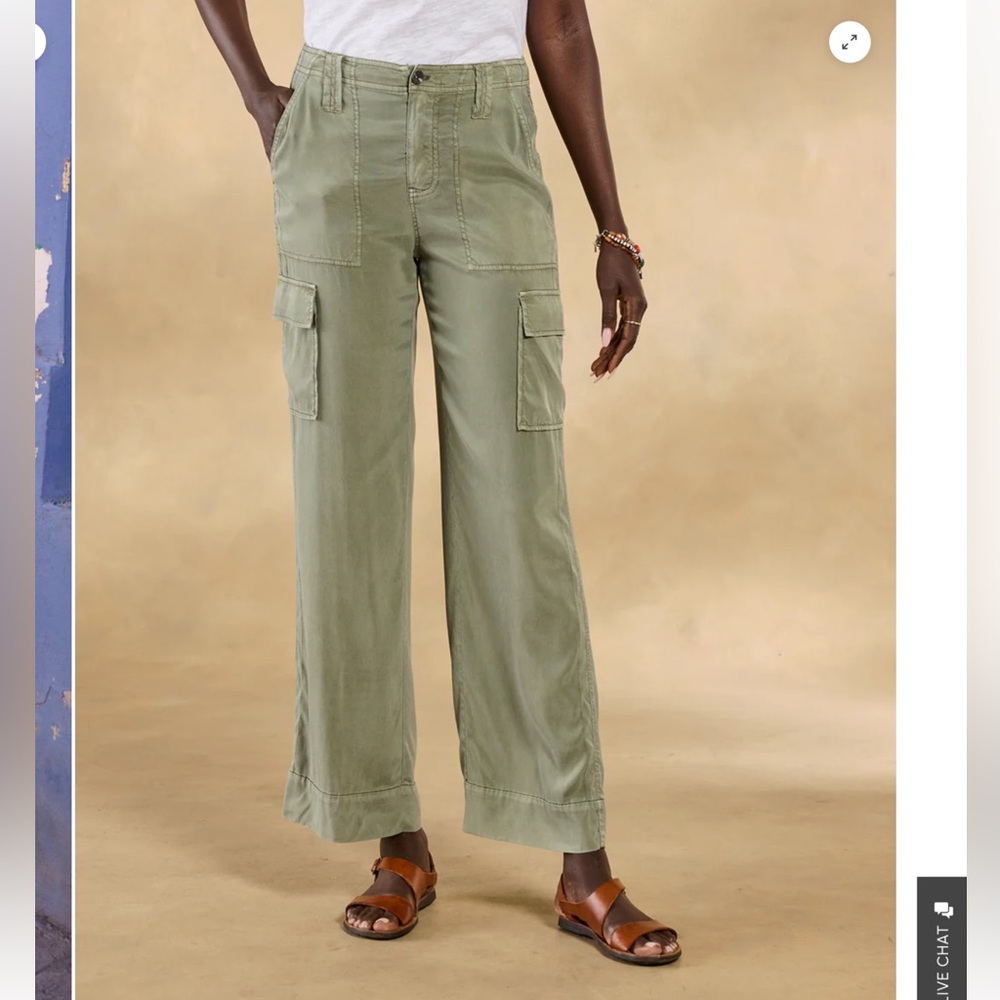 NWT Sundance Marrakech Nava Cargo Pants 29 Waist Sage